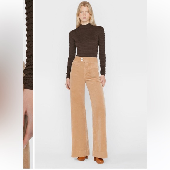 NWT FRAMELe Hardy HighWaist Wide Leg Corduroy Pants